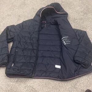 Blue Puffer Jacket with Hood